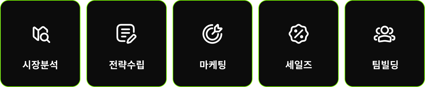 시장분석-전략수립-마케팅-세일즈-팀빌딩