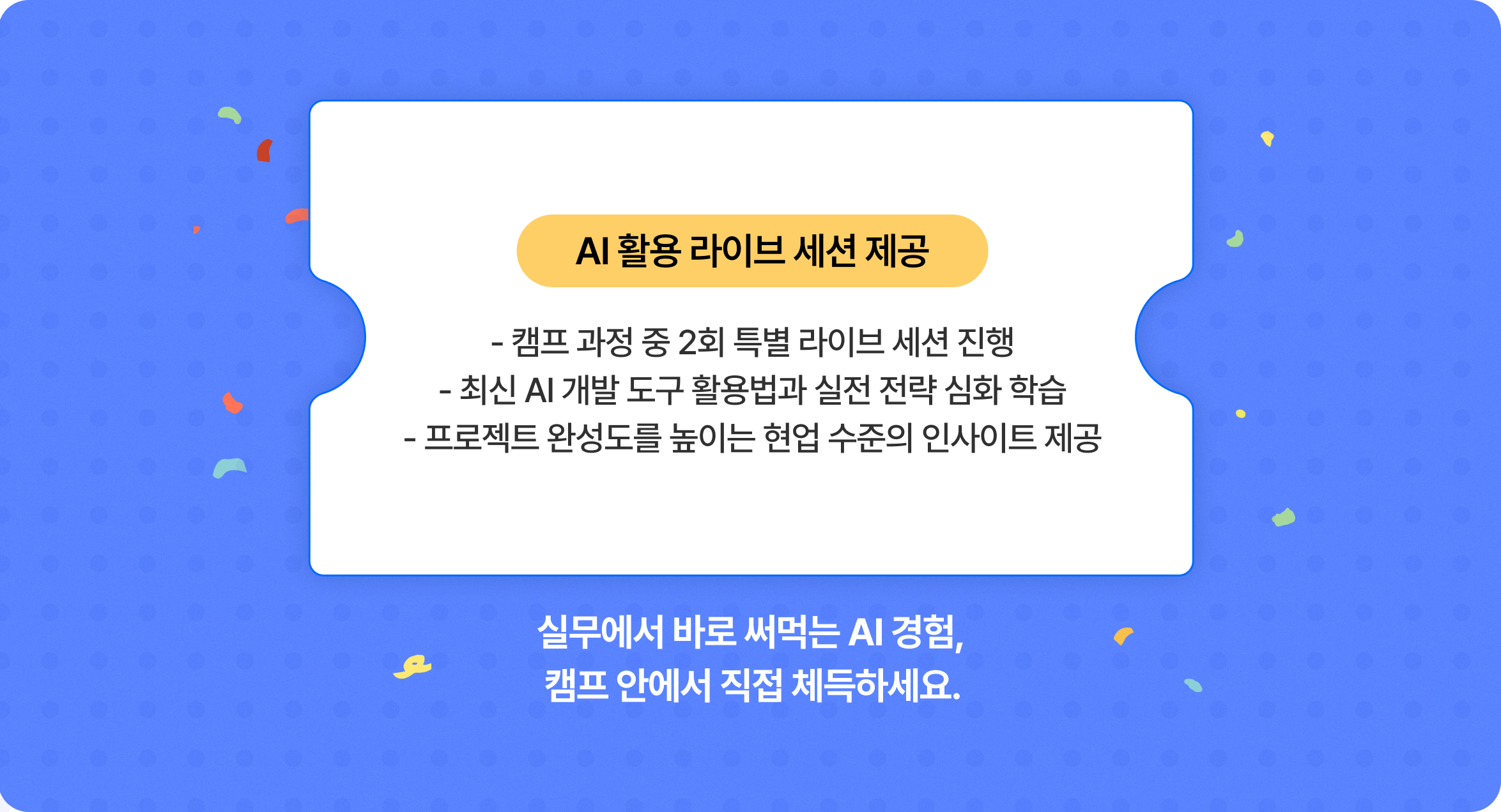AI 활용 라이브 세션 제공
