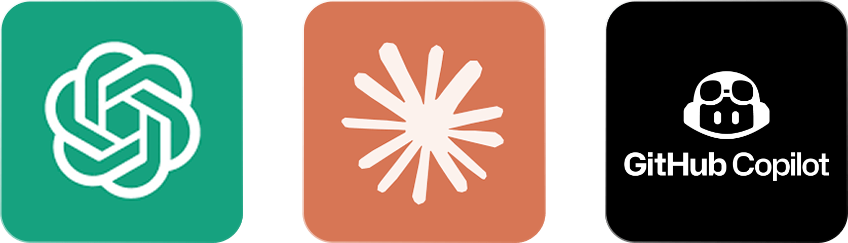 ChatGPT, CLAUDE CODE, GitHub Copilot